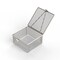 Anysizebasket Light Duty Basket: 6Lx6Wx3H, 304 SS, Hinged Lid with Thumb Clasp, No Handles, Mesh: 2 x .063 FLB-060060030-L02S - alternate 1